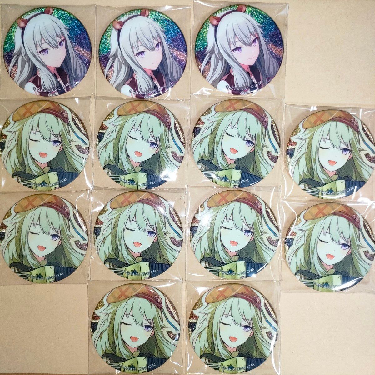 プロセカ グリッター缶バッジ グリ缶 草薙寧々 17A 18A 特訓前後