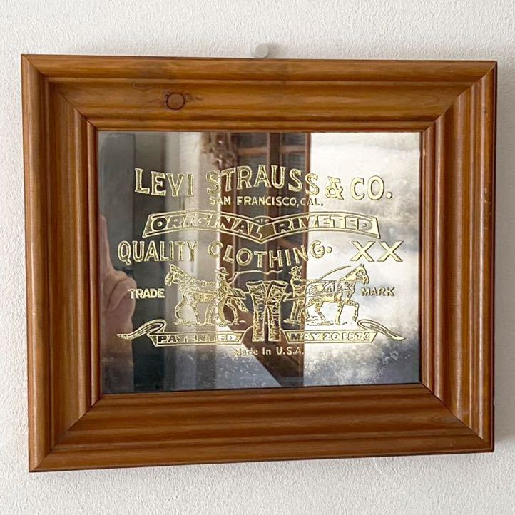 70s ビンテージ levi's リーバイス パブミラー ディスプレイ 店舗 什器