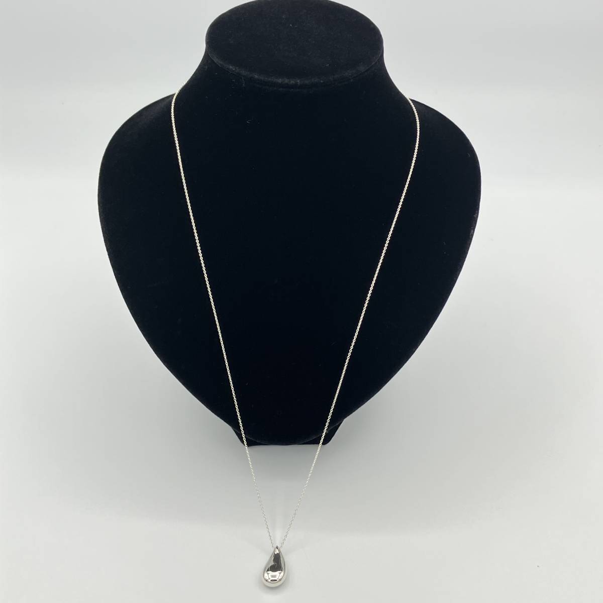 ラージ 希少品 ティファニー ティアドロップ ロング ネックレス
