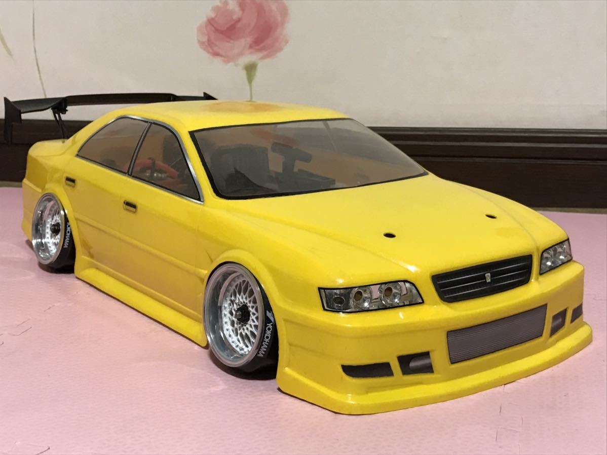 送料無料 1/10 ヨコモ トヨタ チェイサー JZX100 イエローパール