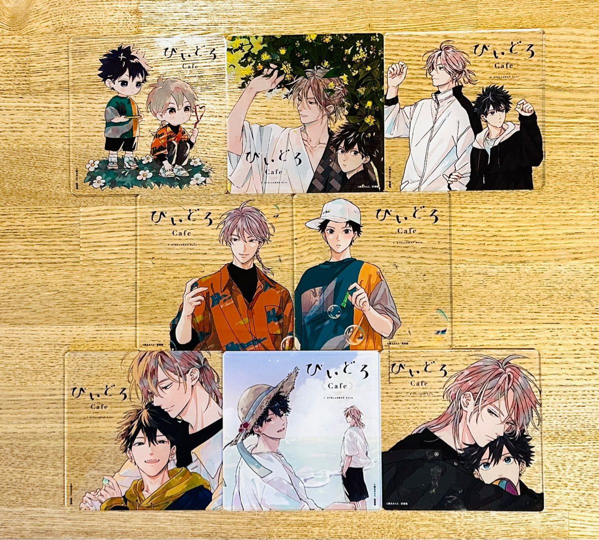 鈴丸みんた先生 タカラのびいどろ びいどろCafe アクリルコースター6種