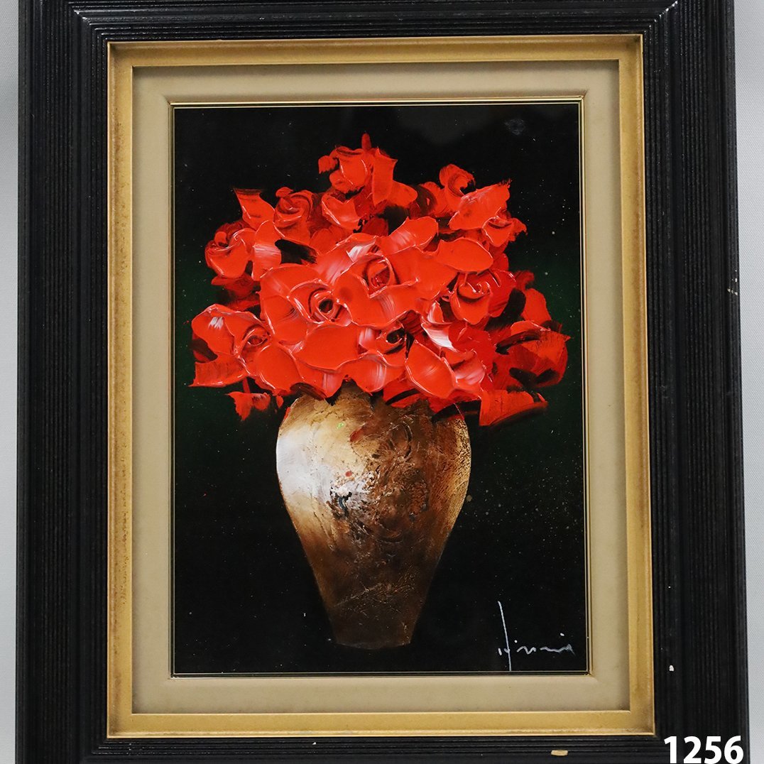 Yahoo!オークション - 立川広己 「 薔薇 」 厚塗り 油彩 F4号 静物画