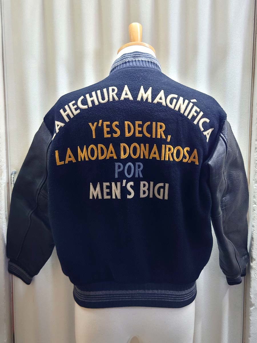 Yahoo!オークション - MEN'S BIGI メンズビギ スタジャン 80s 袖革 Mサ
