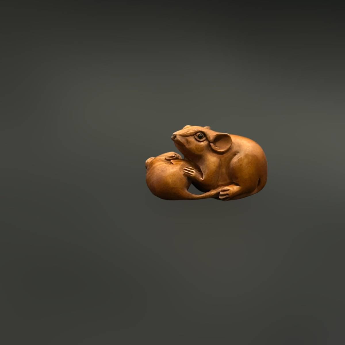 骨董】 蔵出し 時代物 根付 在銘 吉川 木彫り 鼠 ねずみ｜Yahoo!フリマ