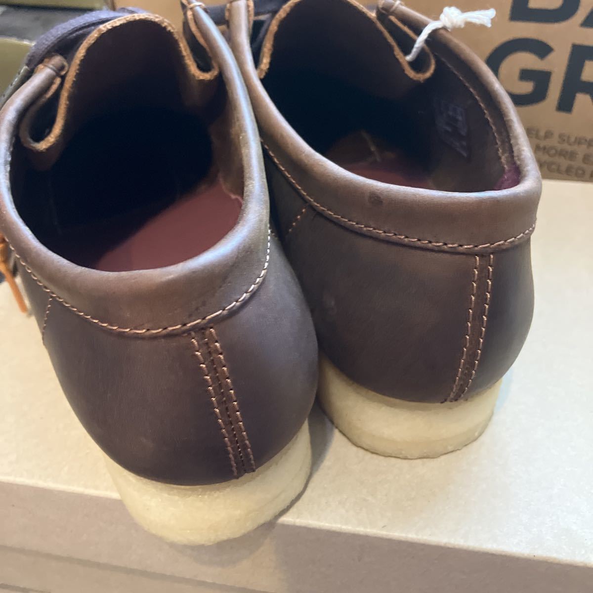 新品 送料込 クラークス Clarks ワラビー ブラウン 本牛革 UK8 5 26