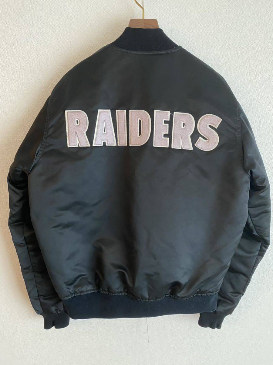 STARTER NFL RAIDERS レイダース 80s スタジャン ブラック ナイロン