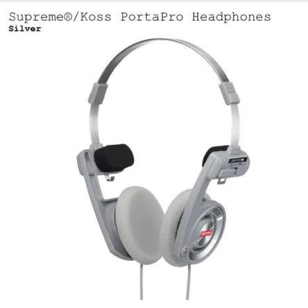 Supreme / Koss Portapro Headphones Silver シュプリーム コス