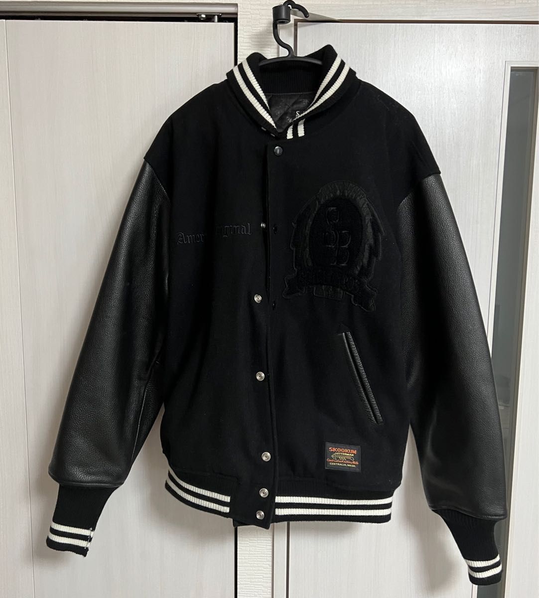 SCHOTT ショット メルトン レザー スタジャン スタジアムジャンパー