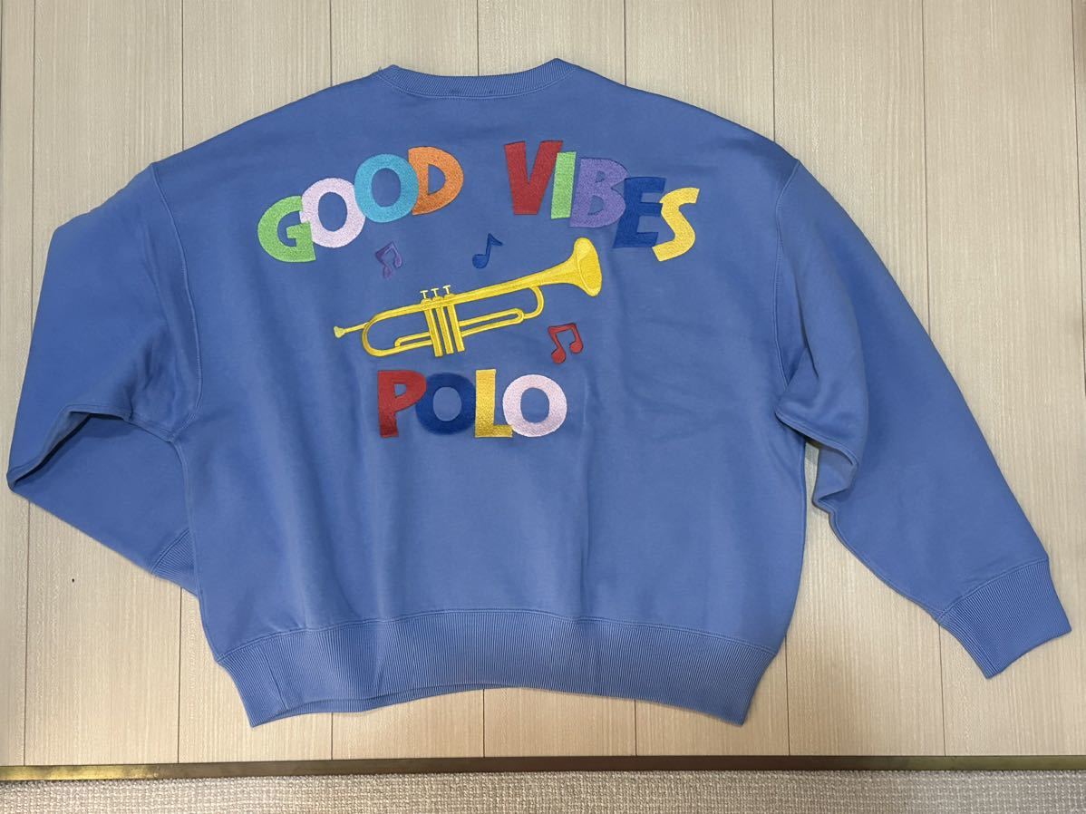 新品 未使用 ポロ ラルフローレン GOOD VIBES 刺繍 スウェット Lサイズ