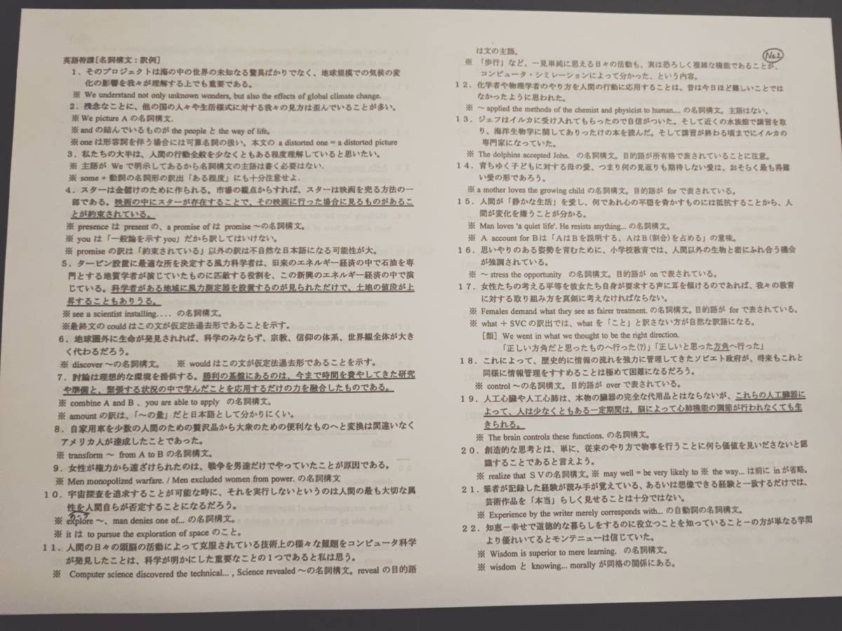 駿台 18年度前後期 竹岡広信先生 高3エクストラ英語α 配布プリントフル