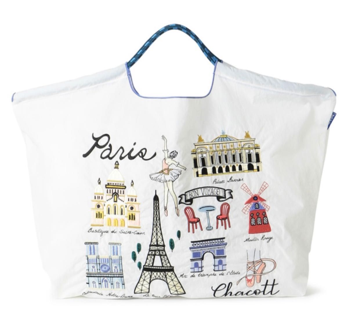 ボールアンドチェーン チャコット パリ エコバッグL ホワイト 新品