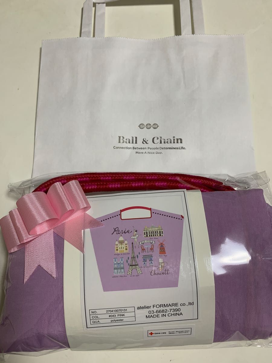 チャコット ボールアンドチェーン コラボ パリトート エコバッグ L
