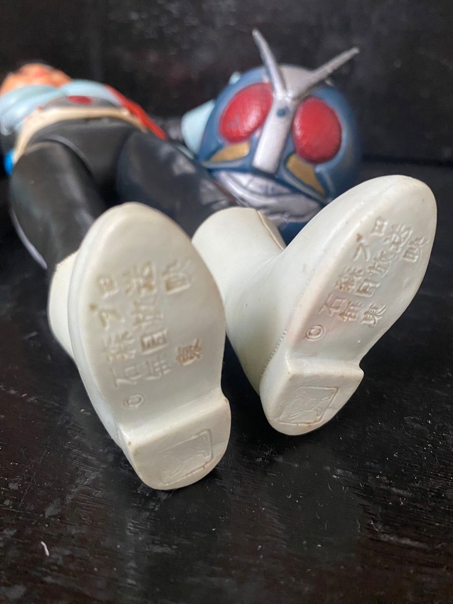 仮面ライダー ソフビ 旧バンダイ 面取れ スタンダードサイズ 当時物 1