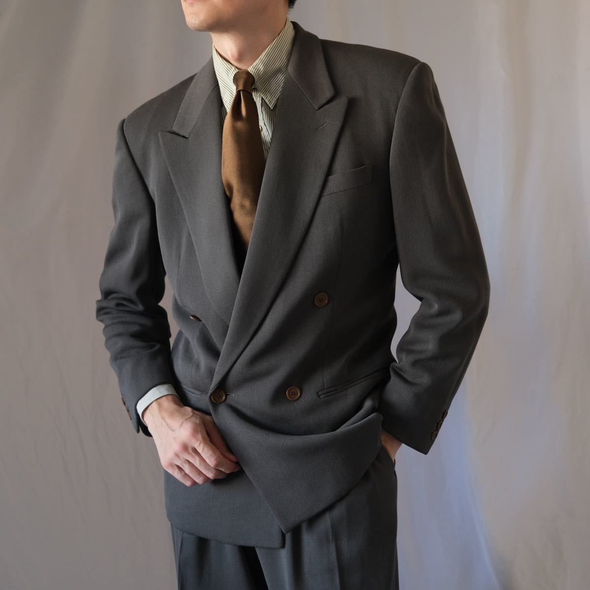 ジョルジオアルマーニ GIORGIO ARMANI セットアップダブルスーツ