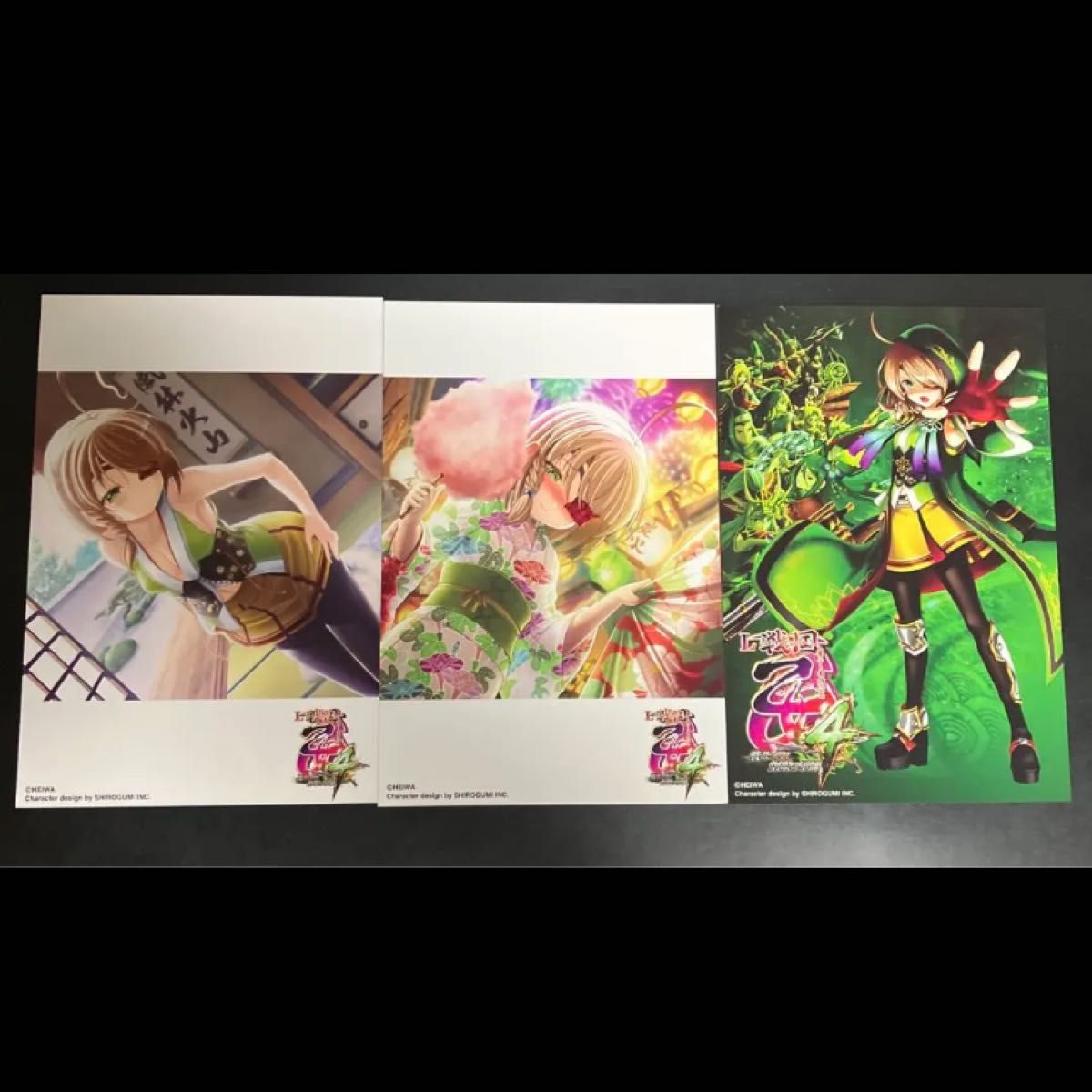 L 戦国乙女4 山本カンスケ デザイン紙カード 3種 未使用 スマスロ