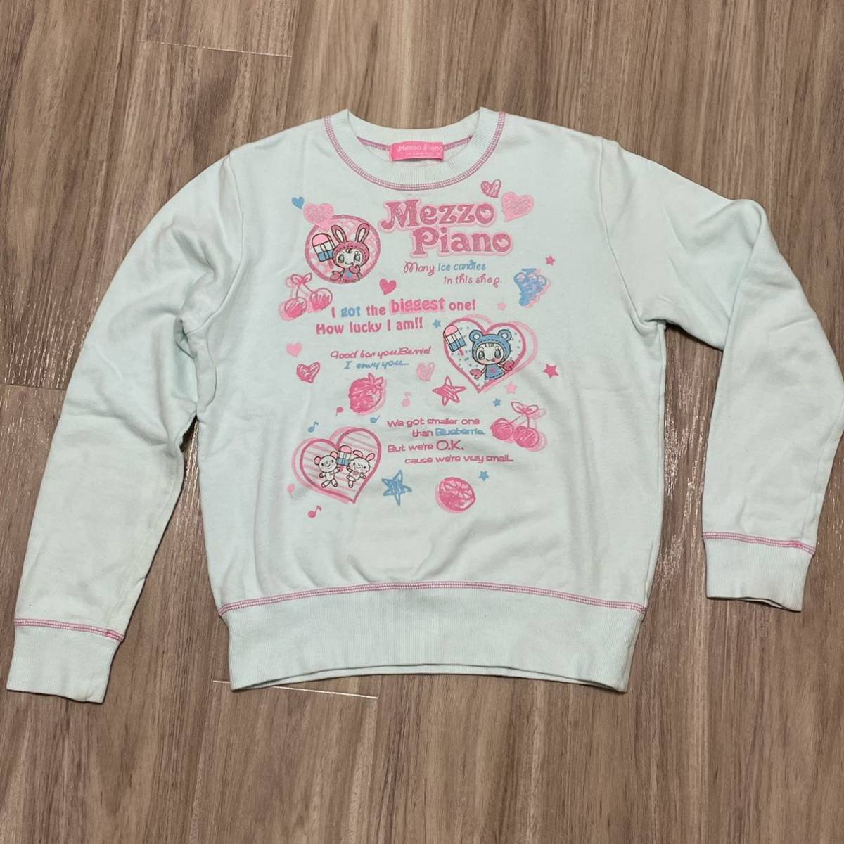 Mezzo piano メゾピアノ トレーナー ベリエちゃん ブルーベリエちゃん