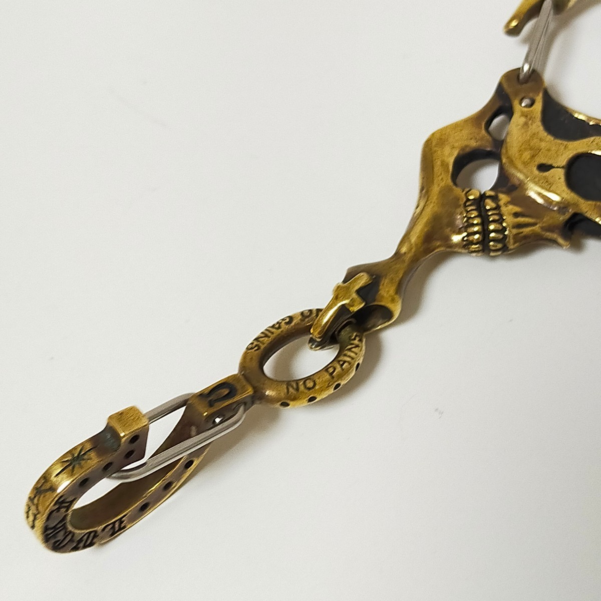 GALCIA ガルシア RISK コラボ スカルフック キーホルダー ゴールド