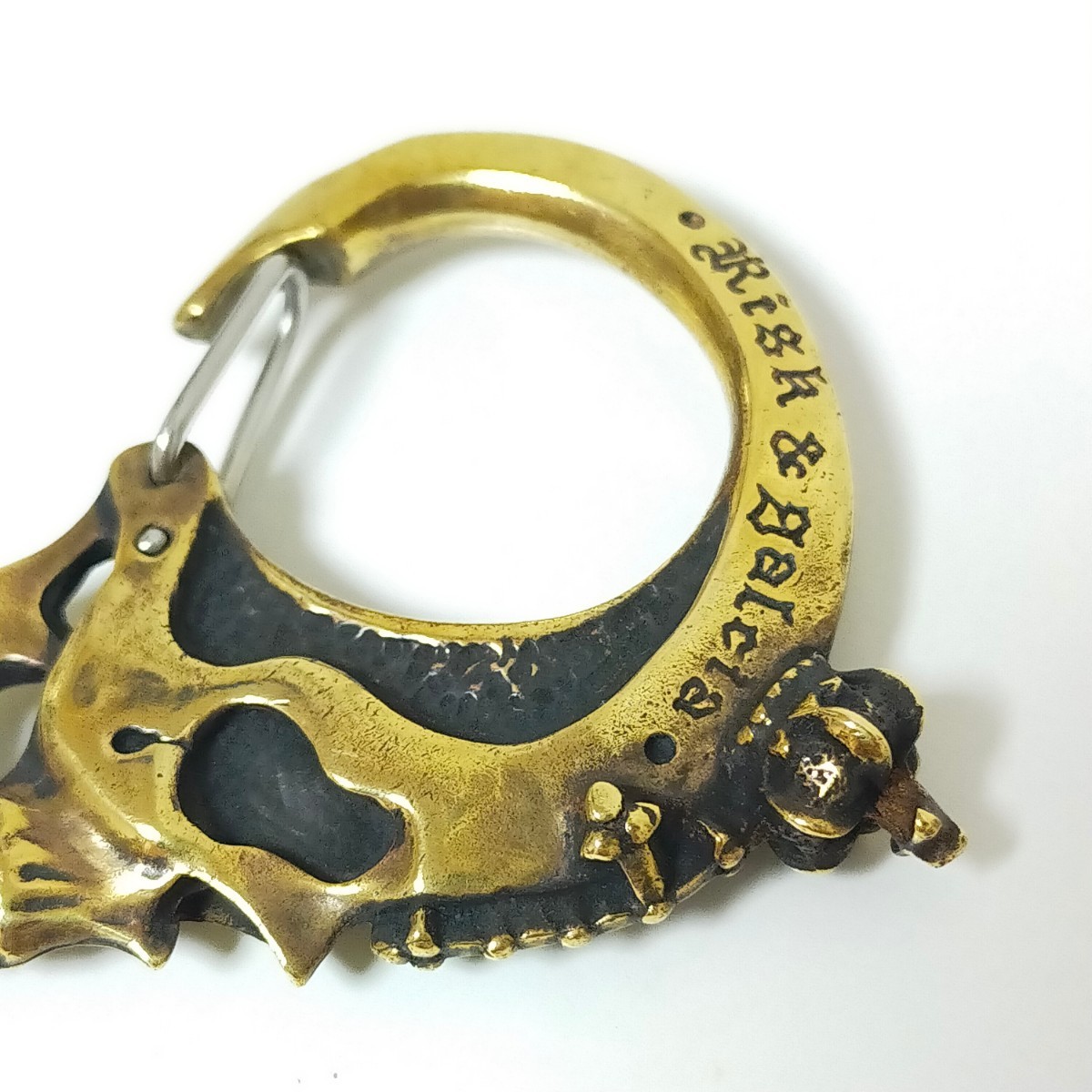GALCIA ガルシア RISK コラボ スカルフック キーホルダー ゴールド