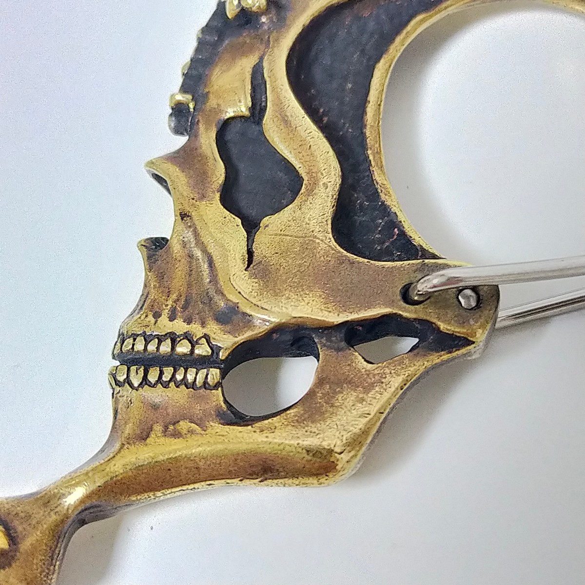 GALCIA ガルシア RISK コラボ スカルフック キーホルダー ゴールド