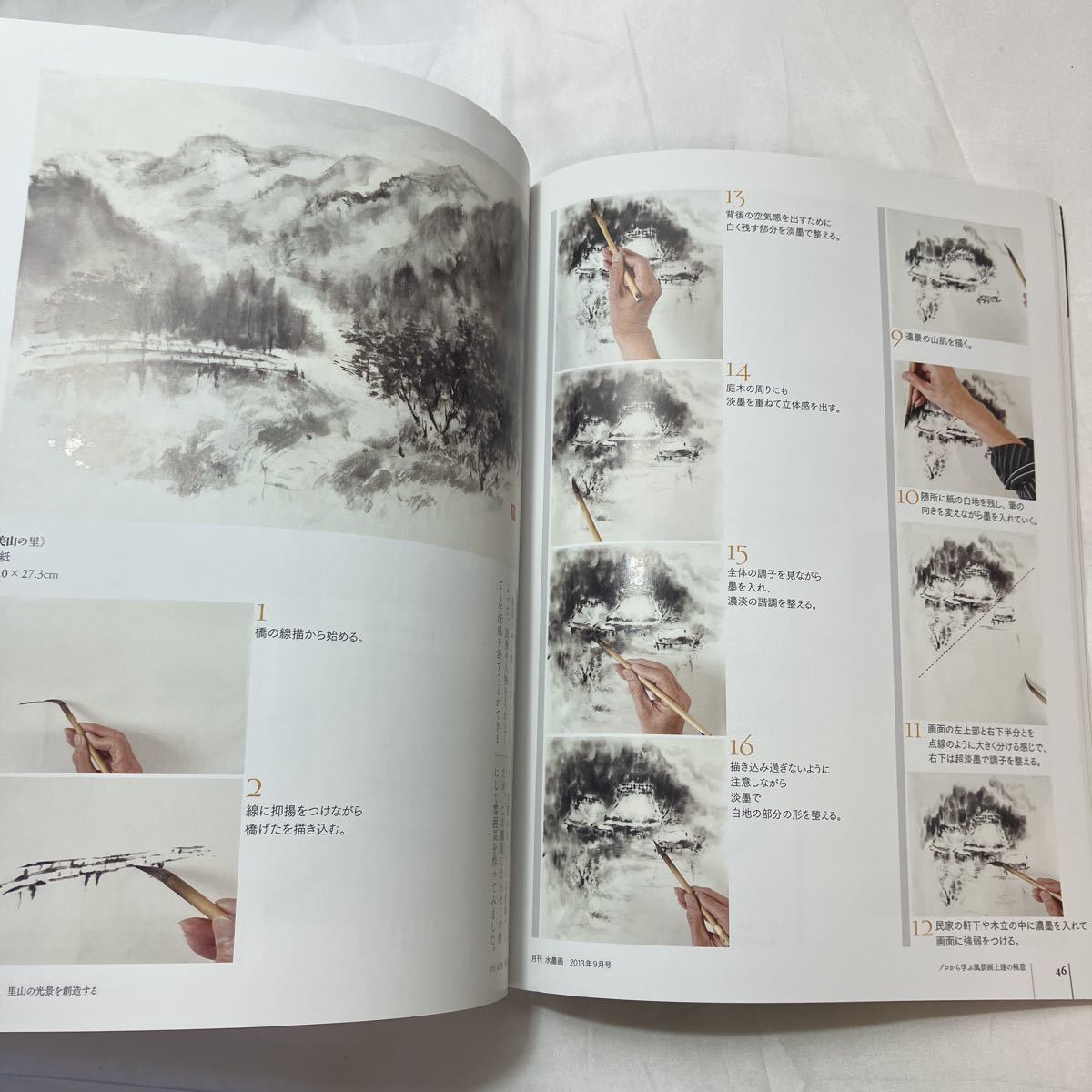 zaa-502 月刊水墨画2013年9月号 【特集】墨色の違いと効果を知り作品に