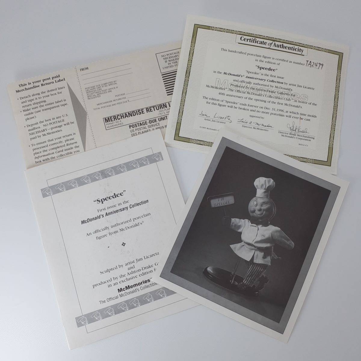 マクドナルド スピーディー 40周年記念品 McDonalds SpeeDee