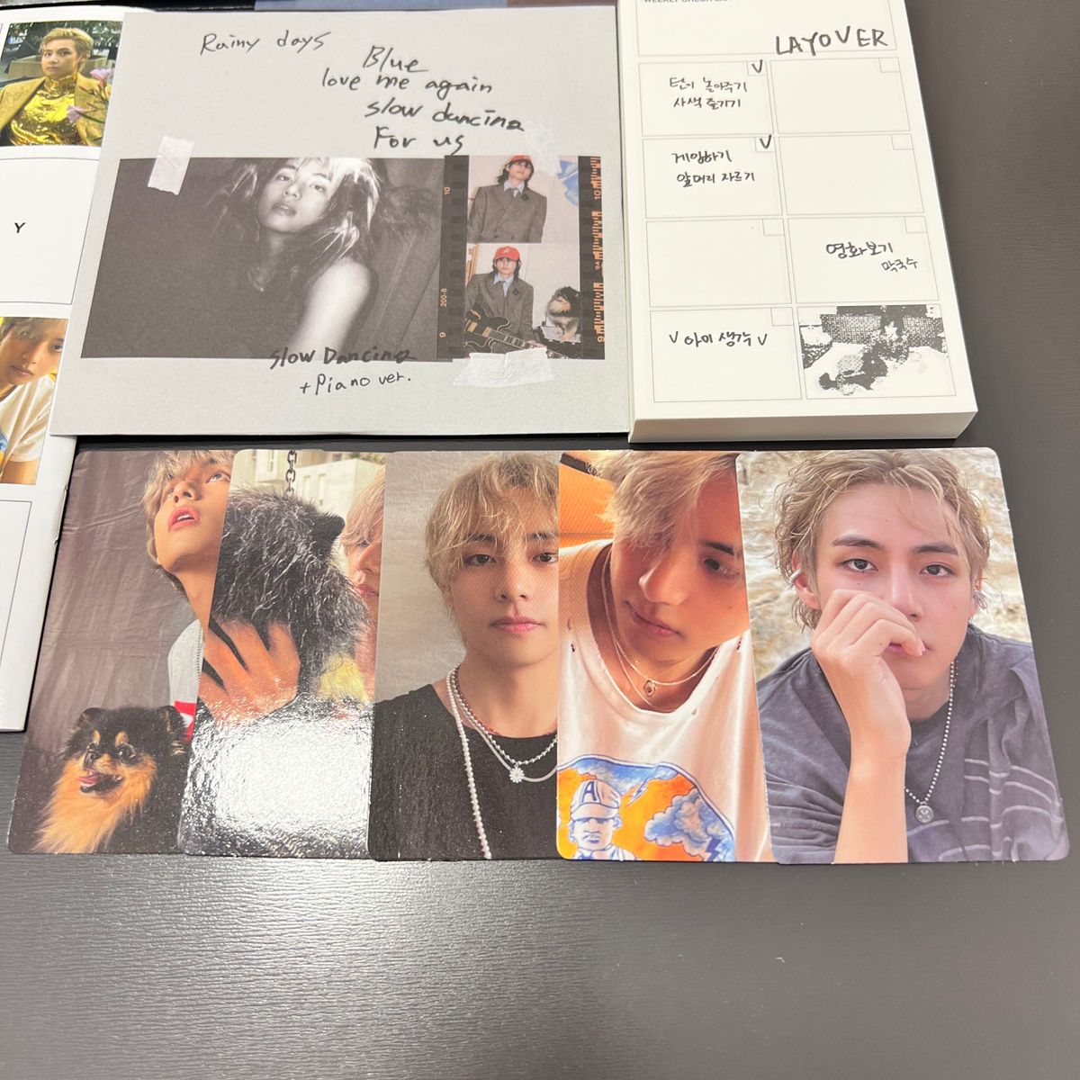 BTS テテ テヒョン v アルバム layover トレカ 新品未使用 緑 グリーン