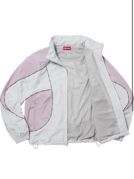 送料無料 Supreme Logo Piping Hooded Track Jacket Greyカラー 堀米雄