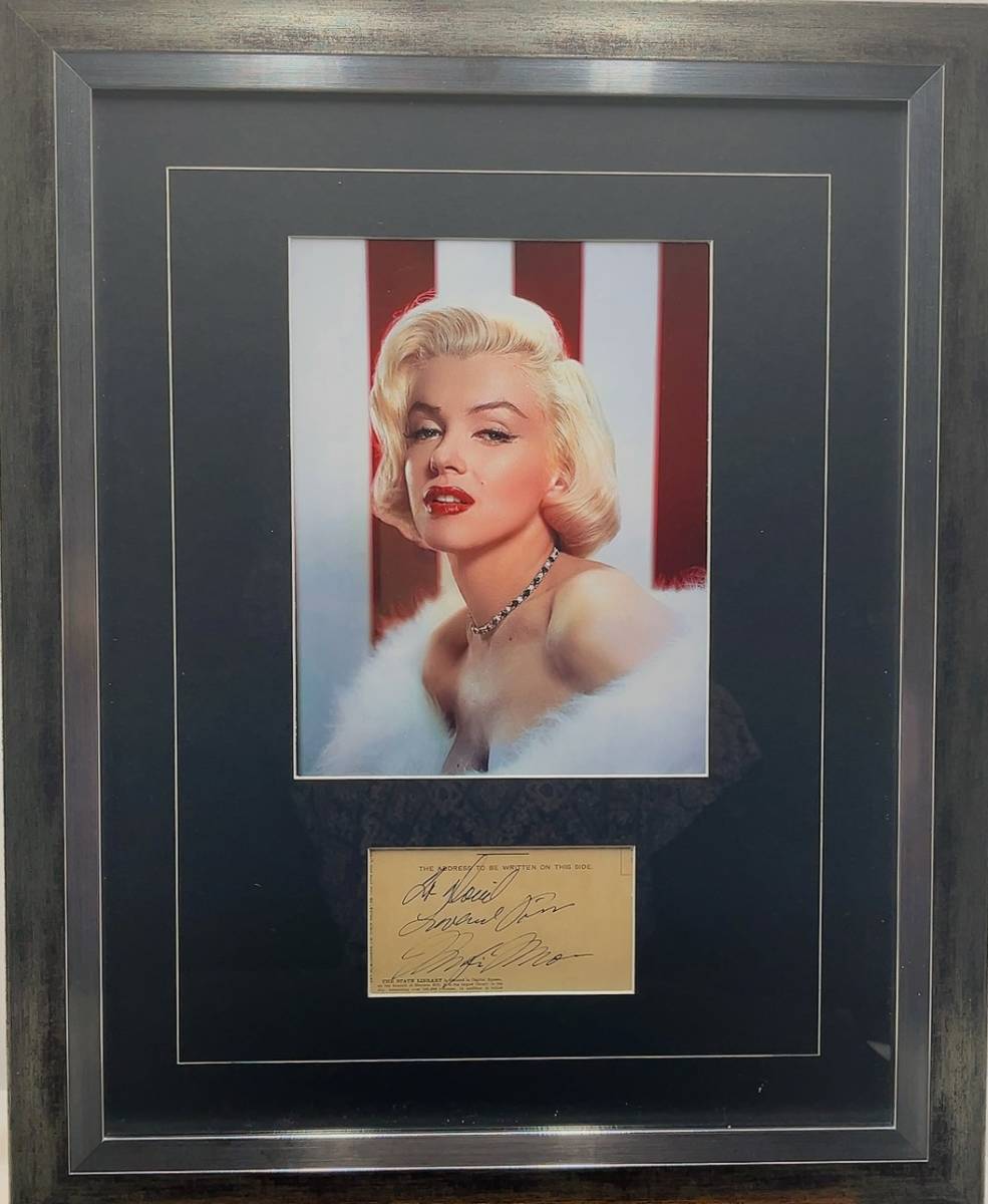 Yahoo!オークション - マリリン・モンロー 直筆サイン 写真 額付き C
