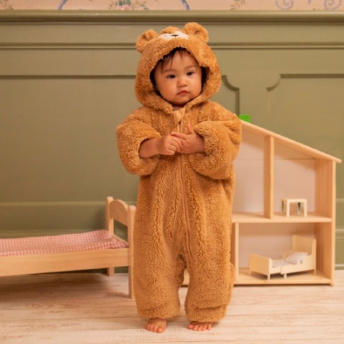 公式 東京ディズニーシー ダッフィー カバーオール ロンパース 90cm