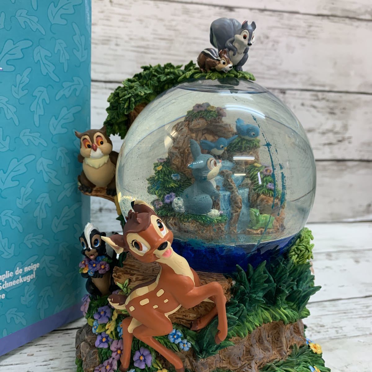 4FM80 Disney ディズニー バンビ スノードーム オルゴール 雑貨 4FM80