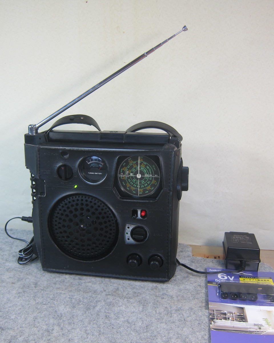 National クーガ112 RF-1120 FM/MW/TVバンド 電源表示付 ケース付 AC