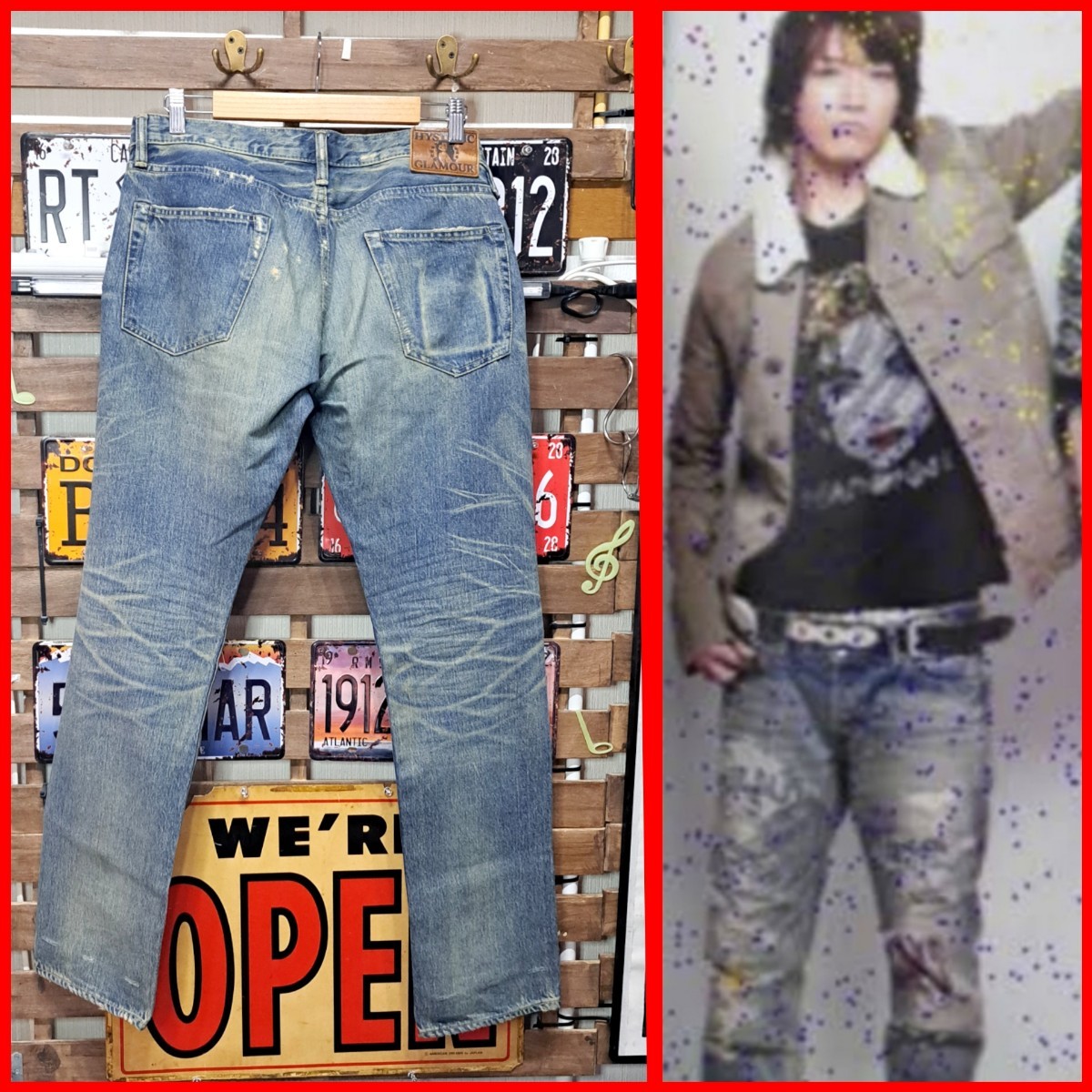 キムタク 亀梨和也着】ヒステリックグラマー CPR加工 スタッズ デニム