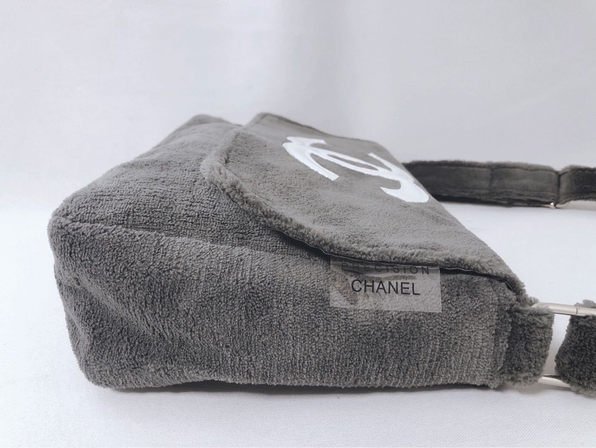 鑑定済 新品未使用 CHANEL シャネル パイル地 ノベルティ ショルダー