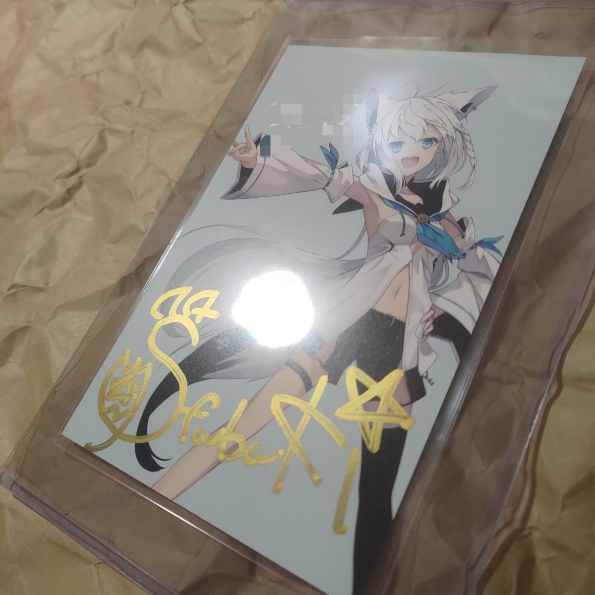 白上フブキ 80万人記念 直筆サイン入りポストカード ホロライブ