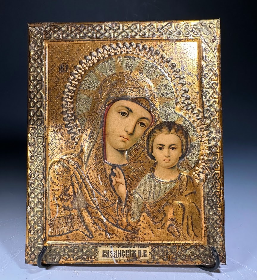 Yahoo!オークション - 本物保証 イコン ロシア正教 19世紀 カザンの聖