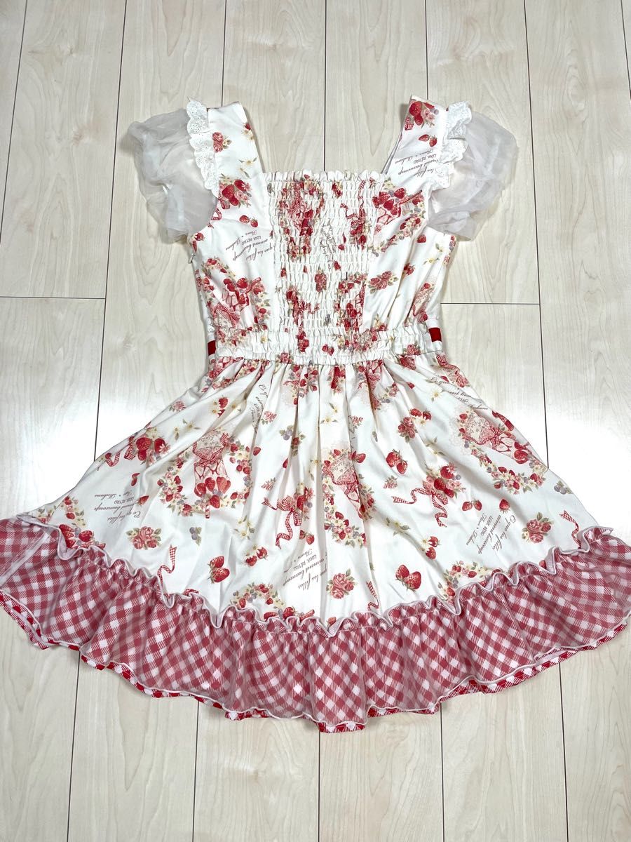 LIZLISA いちごワンピース リズリサ イチゴ 苺 ストロベリー ワンピ