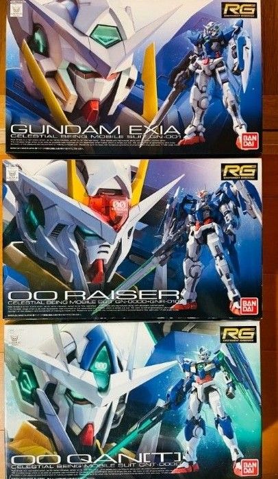 RG ガンダムエクシア & ダブルオーライザー & ダブルオークアンタ