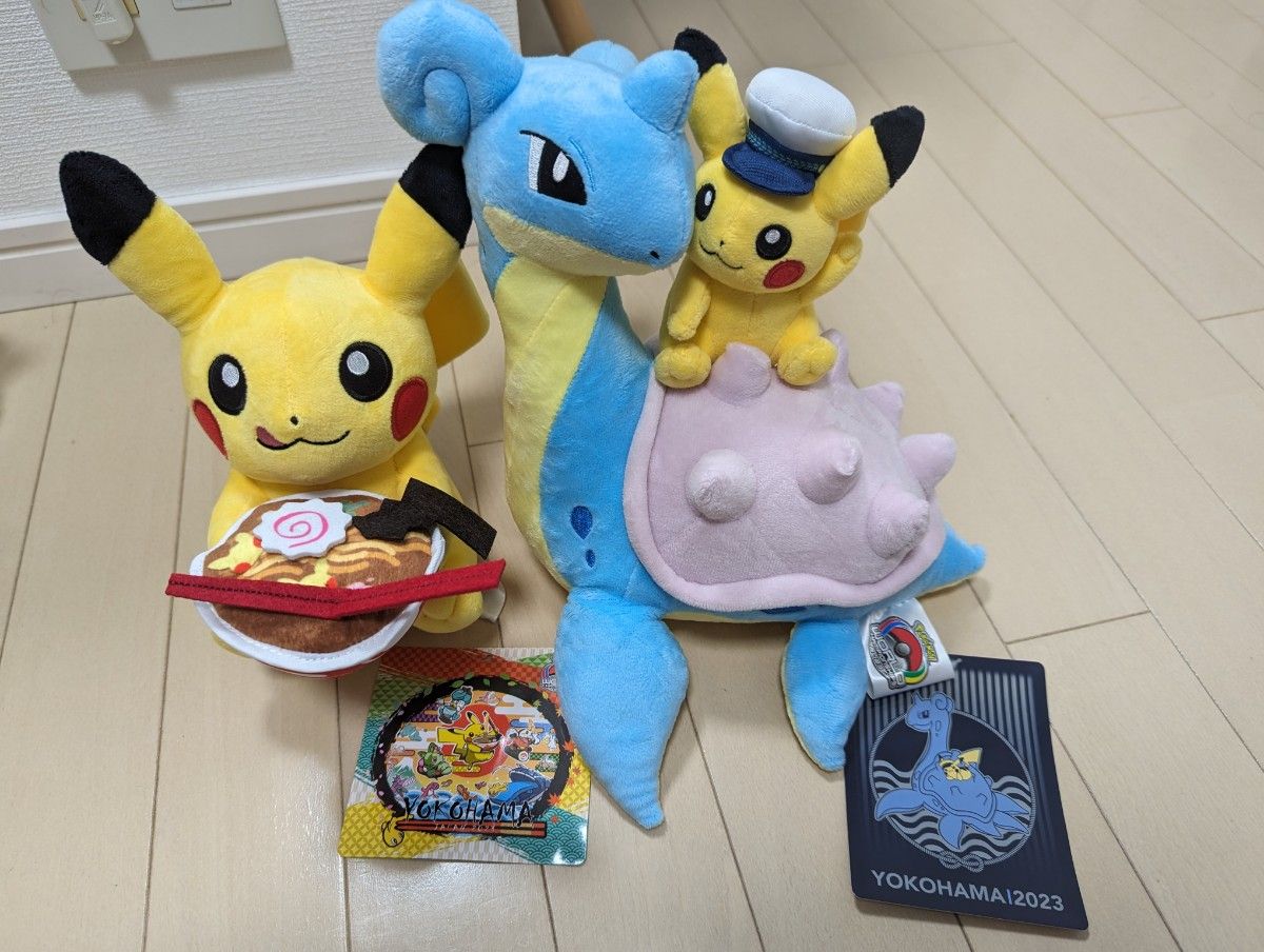 新品タグ付⭐︎ポケモンぬいぐるみ ピカチュウ ラプラス ラーメン