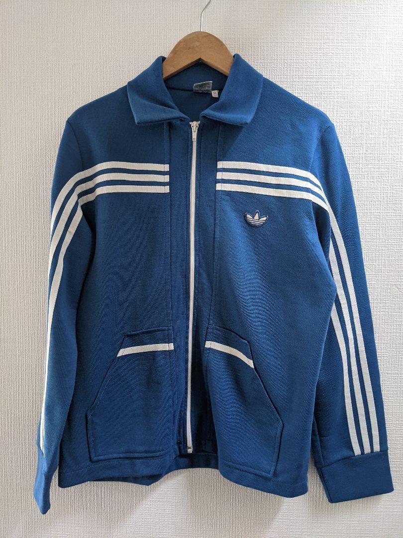 極美品】ADIDAS 西ドイツ製 ガイコツジャージ 青 ヴィンテージ 60s 70s