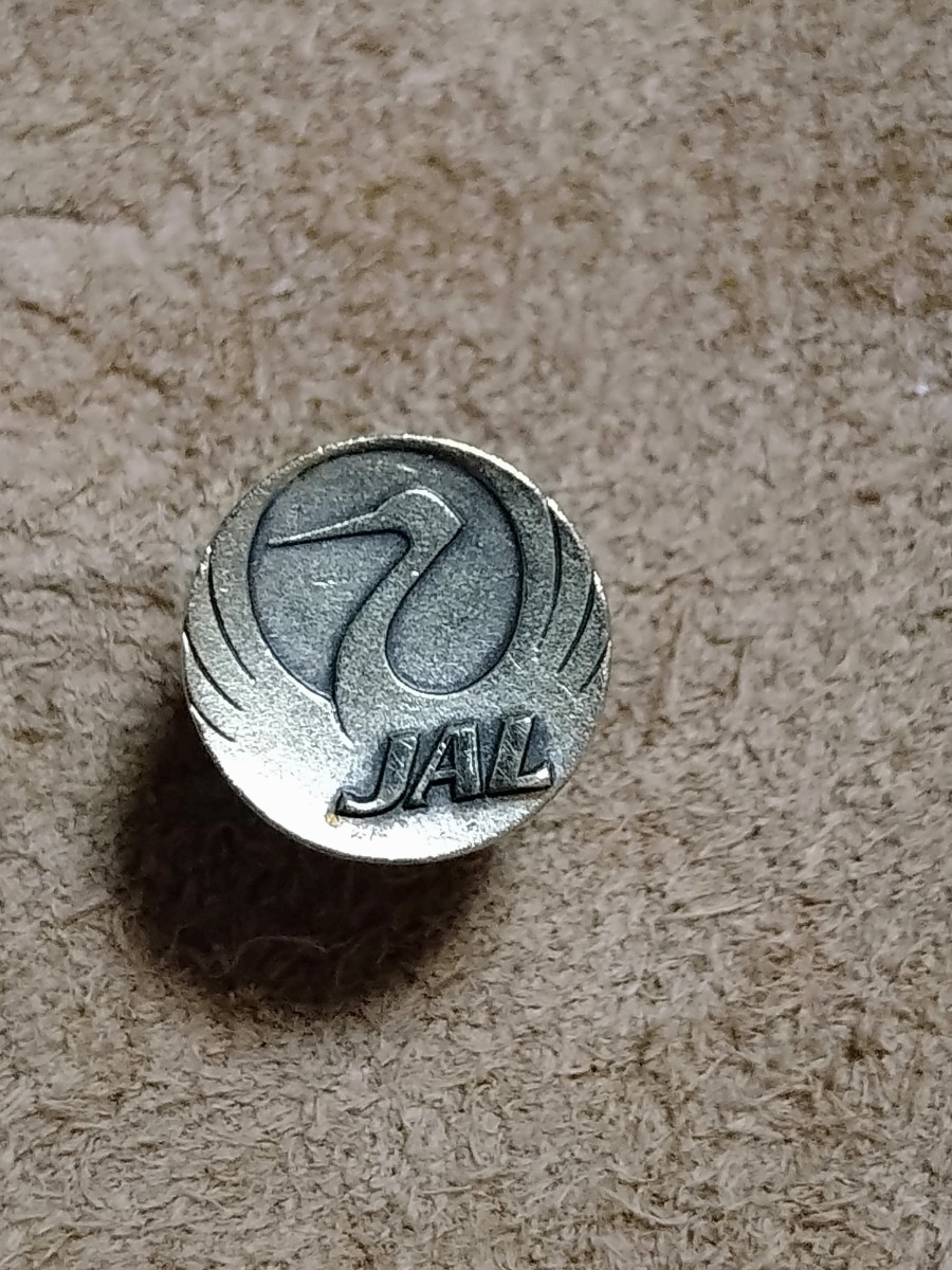 Yahoo!オークション - JAL 日本航空 社章 バッジ 鶴丸 銀製 金張り SIL