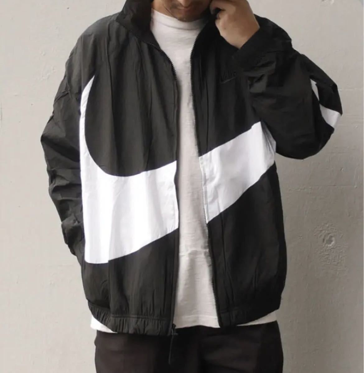 XL】新品 NIKE AS M NSW HBR JKT WVN STMT ビッグスウッシュ 黒