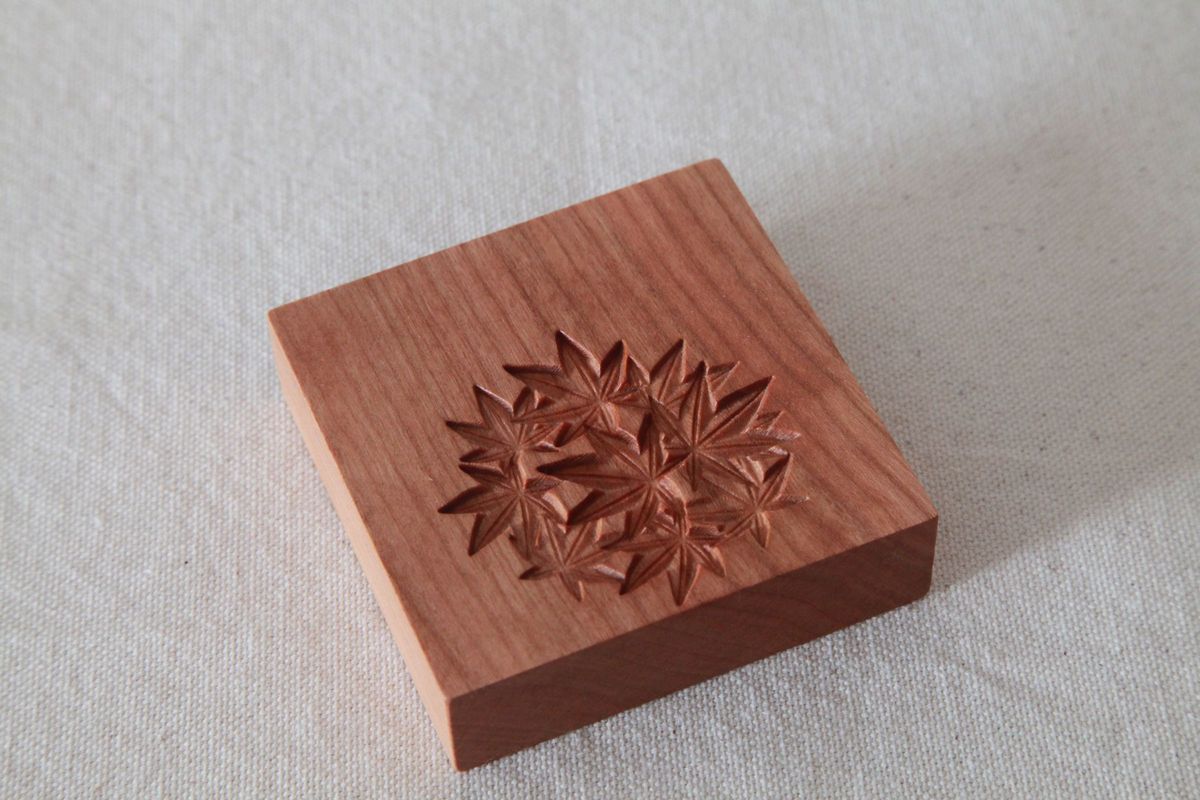 和菓子道具 生菓子 木製 菓子型 木彫 楓板 もみじ 紅葉｜Yahoo!フリマ