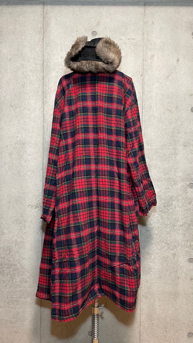 RALPH LAUREN】ラルフローレン タータン チェック 刺繍ロゴ ガウン