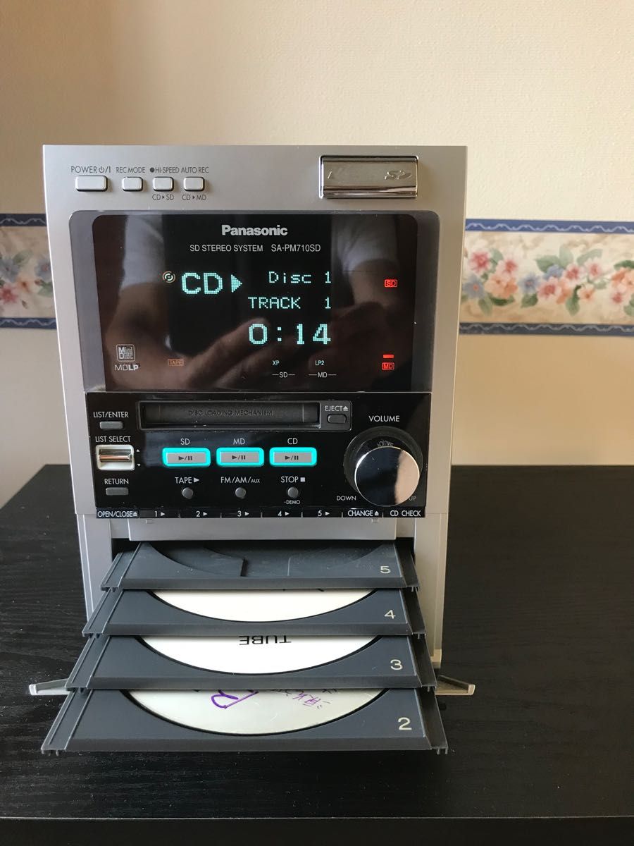 Panasonic CD/MDコンポ SC-PM710SD 2005年製 動作品 リモコン付｜Yahoo