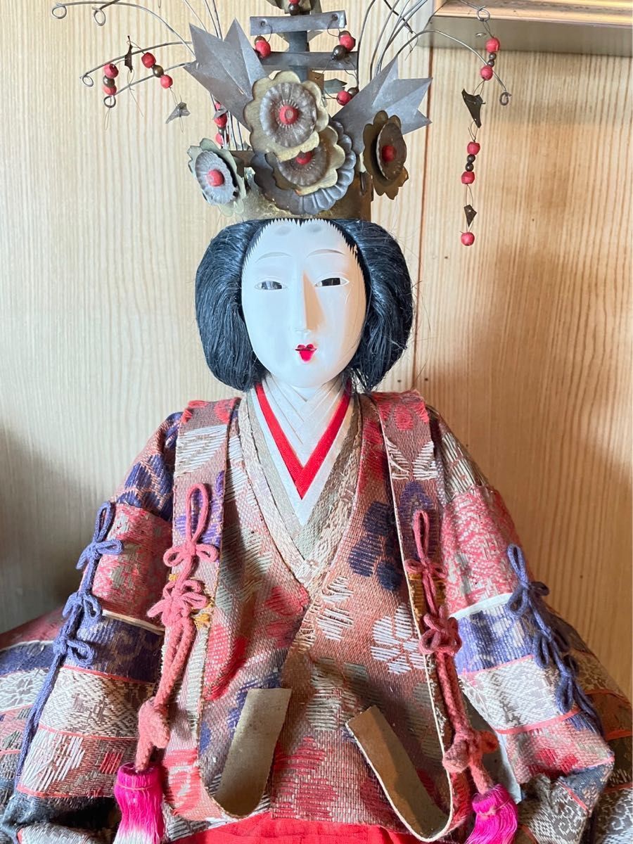 大正6年 日本伝統 桃の節句の雛人形 お内裏様とお雛様 専用木箱付き