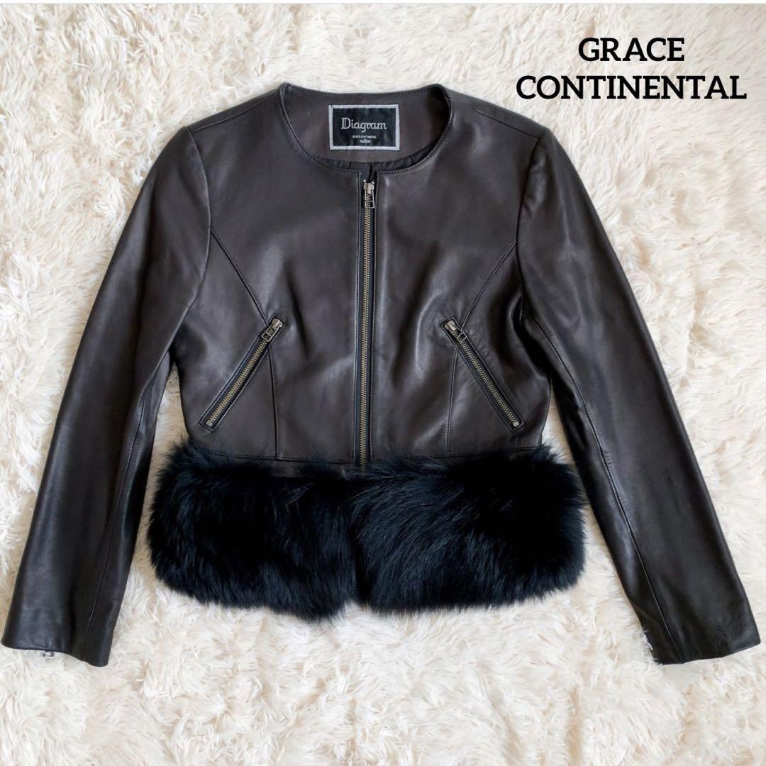 人気商品 グレースコンチネンタル FOXファーライダース レザー 黒 38 M