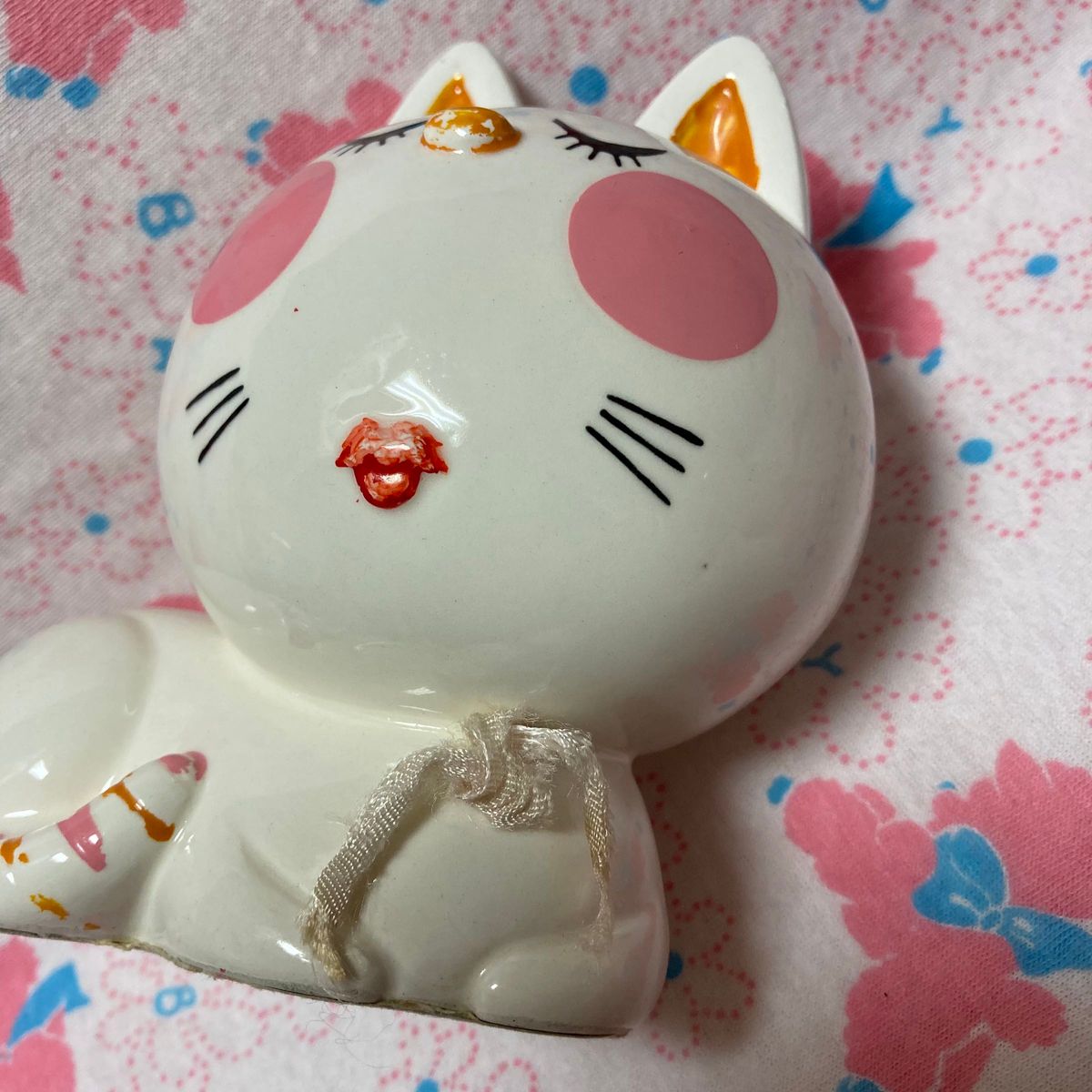 昭和レトロ 内藤ルネ 陶器 貯金箱 おちょぼ口 ネコ｜Yahoo!フリマ（旧