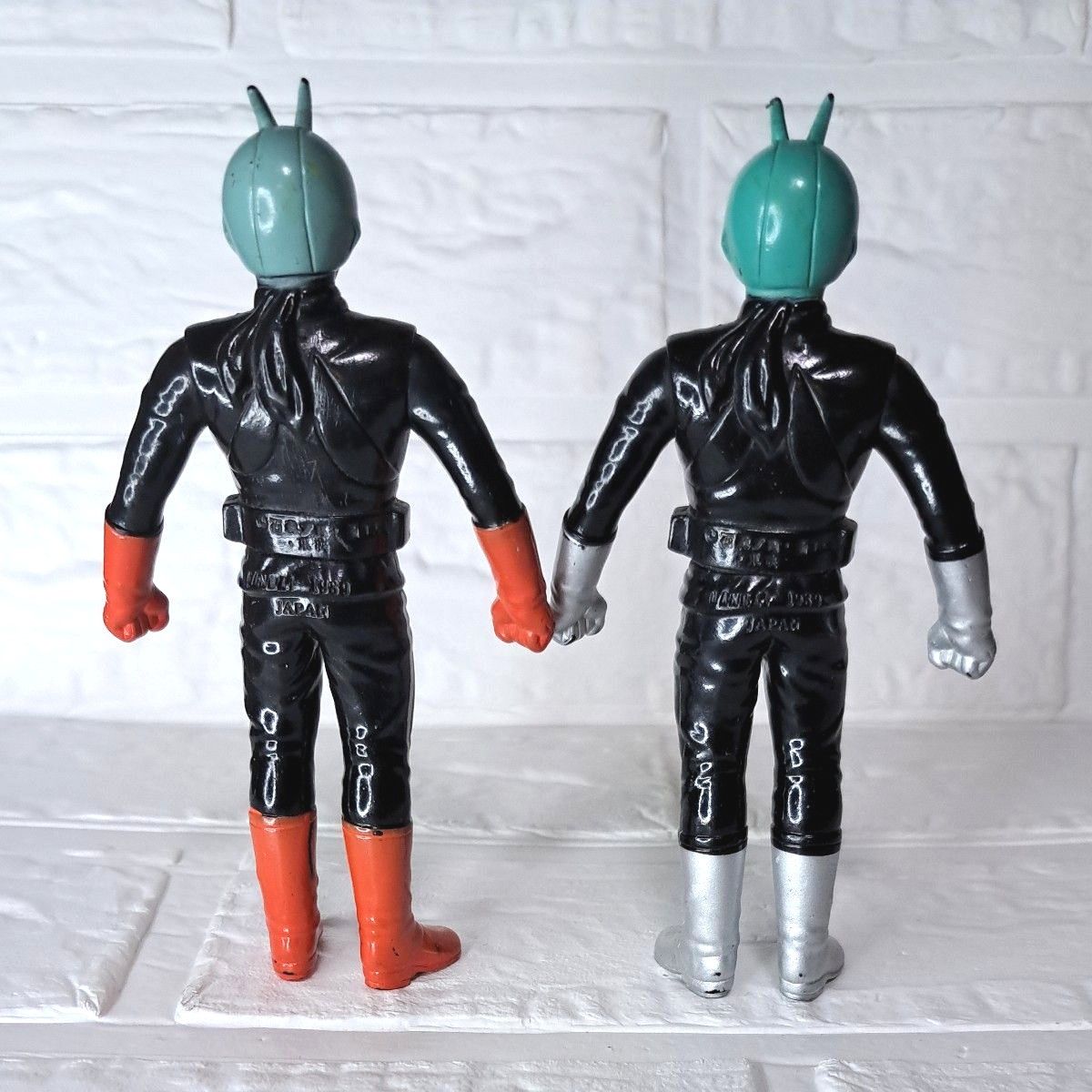 仮面ライダー 1 号 2 号 日本製ソフビ 2 体セット 1989年 バンダイ