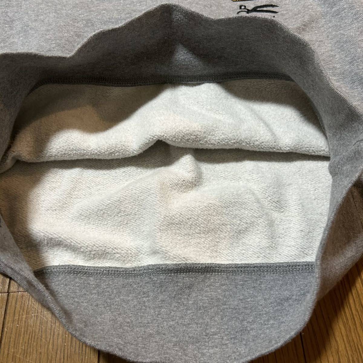 Mサイズ デンハム×バブアー 古着ラグランスウェット グレー 【DENHAM x