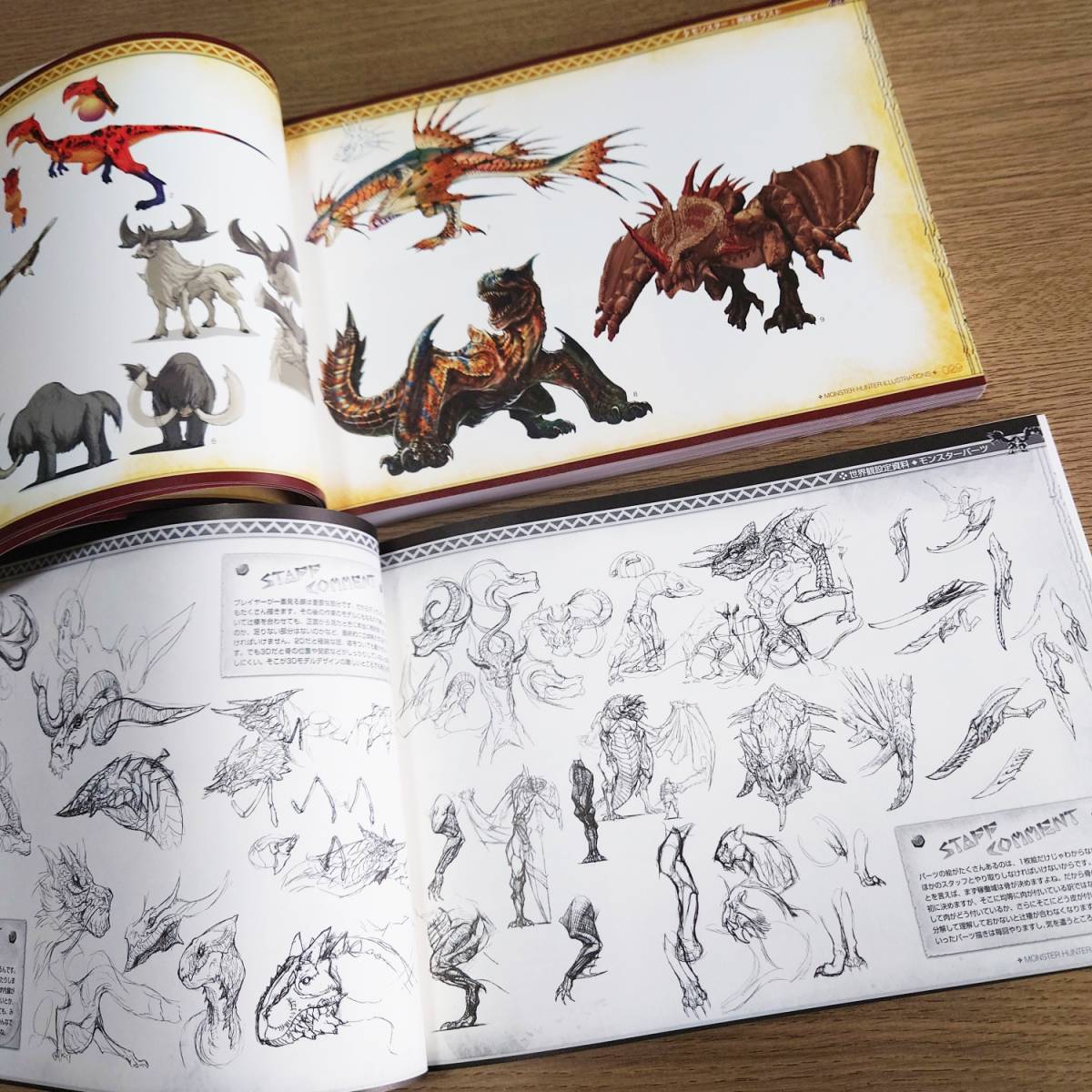 2冊セット イラスト集 モンスターハンターイラストレーションズ1＆2